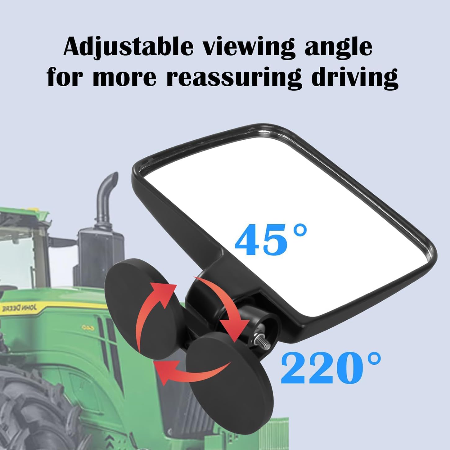 Magnetic Tractor Mirrors, Rearview Mirrors Compatible With Mahindra, Kubota, John Deere, And Lawn Mover Side Mirrors With Strong