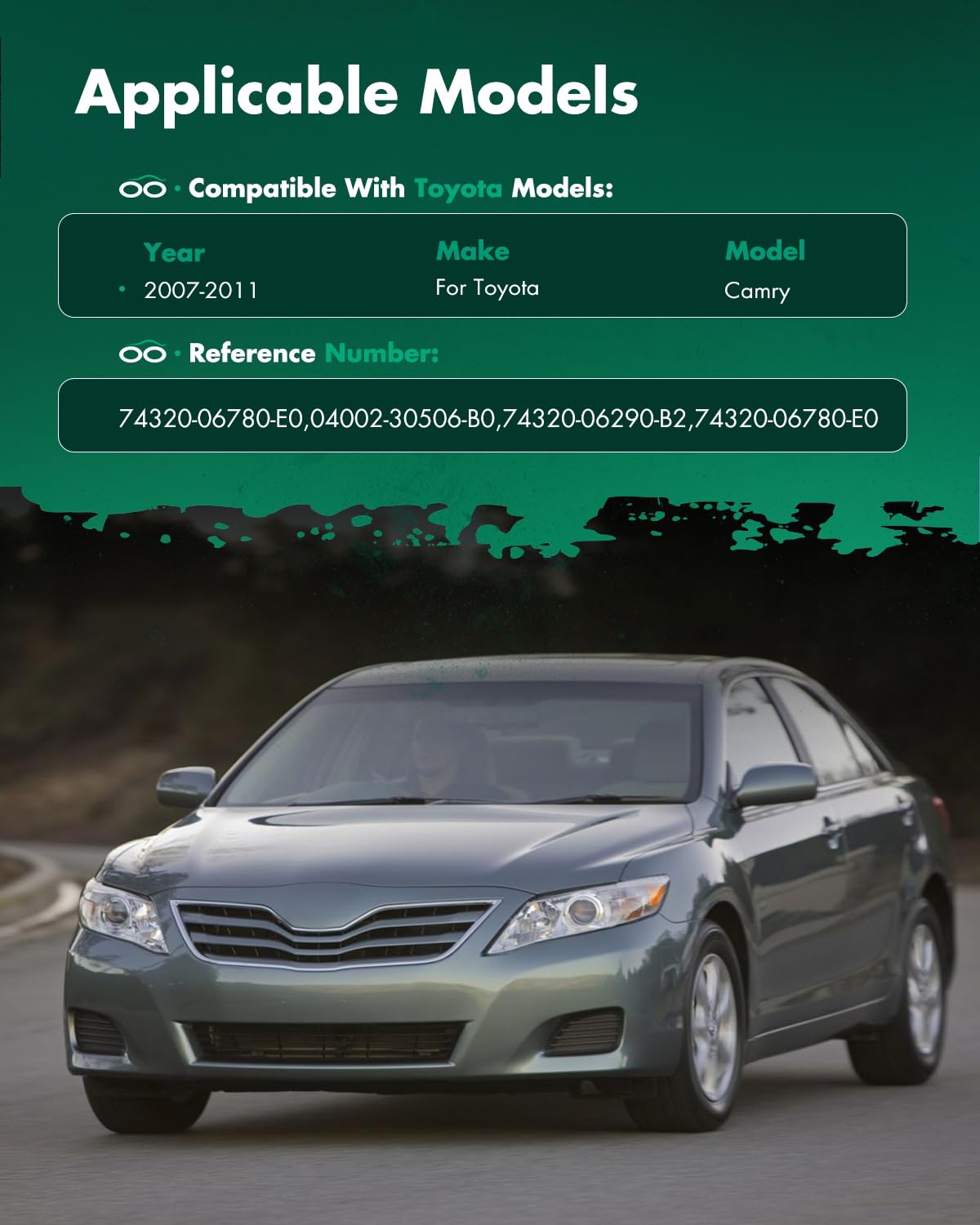 Scitoo Car Sun Visor Assbembly With Mirror Fit For 2006-2011 For Toyota For Camry Beige Without Sunroof(Left Driver & Right Pass