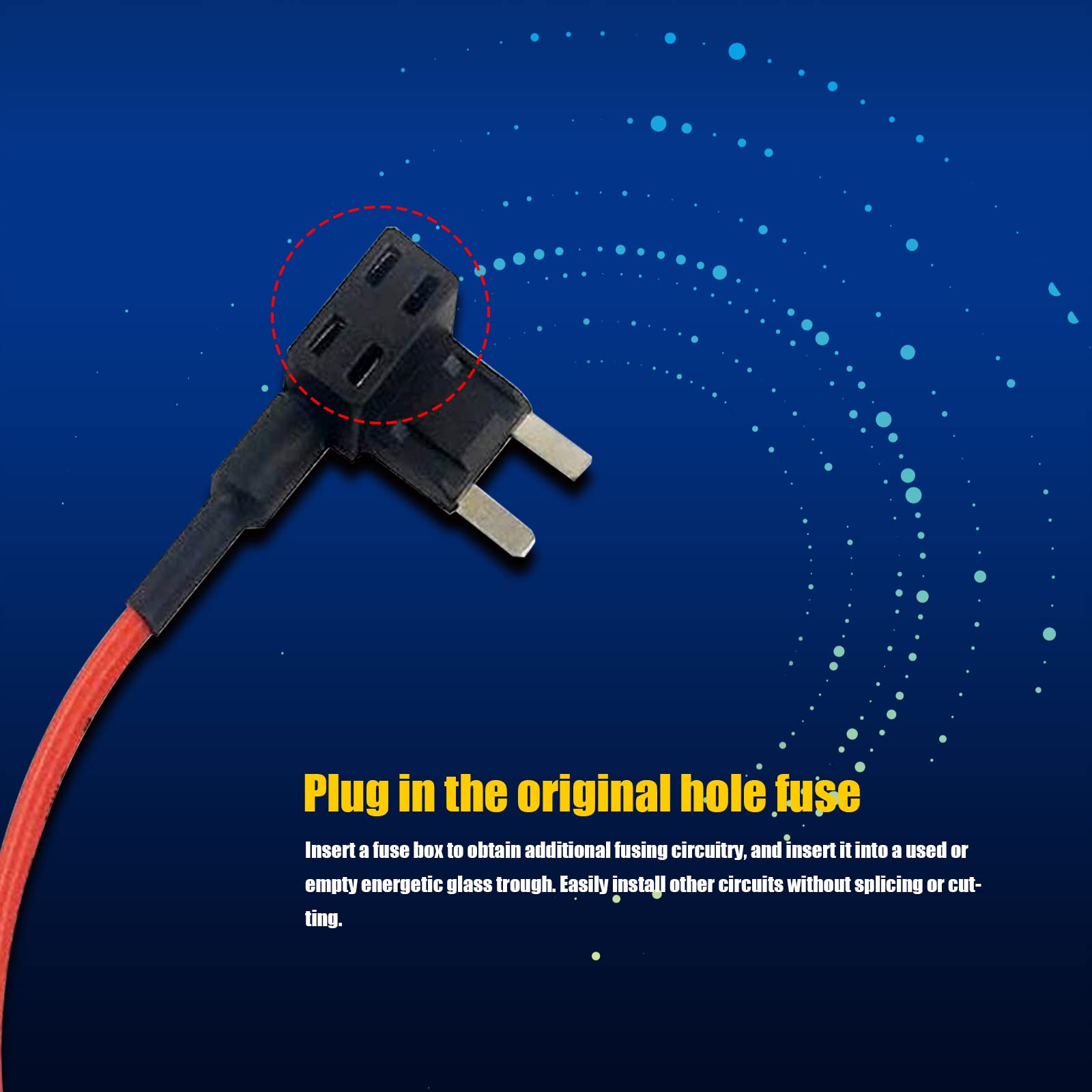 Sodcay 5 PCS 12V Car Add-a-Circuit Fuse, with 4 x 15A Inserts, TAP Adapter Mini ATM ATO Blade Fuse Holder, for Cars Trucks Boats