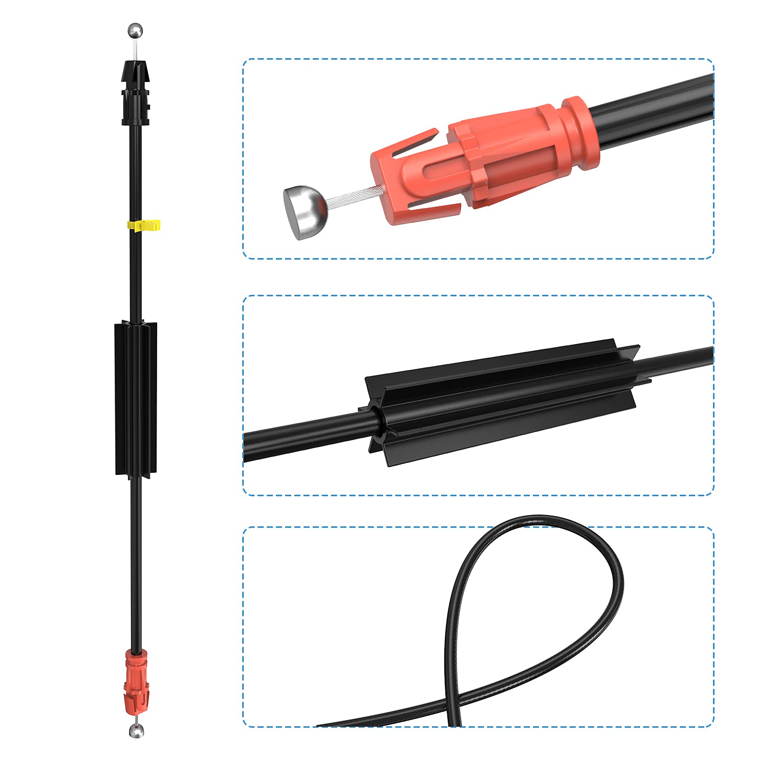 Mellbree 31 Inch Inside Door Handle Latch Release Cable Compatible With 2007-2014 Chevy Silverado Tahoe Yukon Sierra Escalade Fo