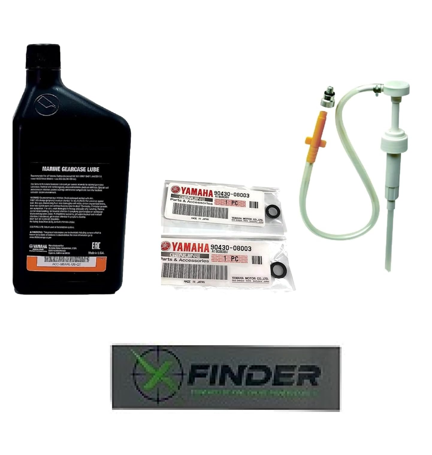 YAMAHA Original OEM Yamalube ACC-GEARL-UB-QT Marine Lower Unit Gearcase Lube - 1 Quart Kit with Pump and Gaskets
