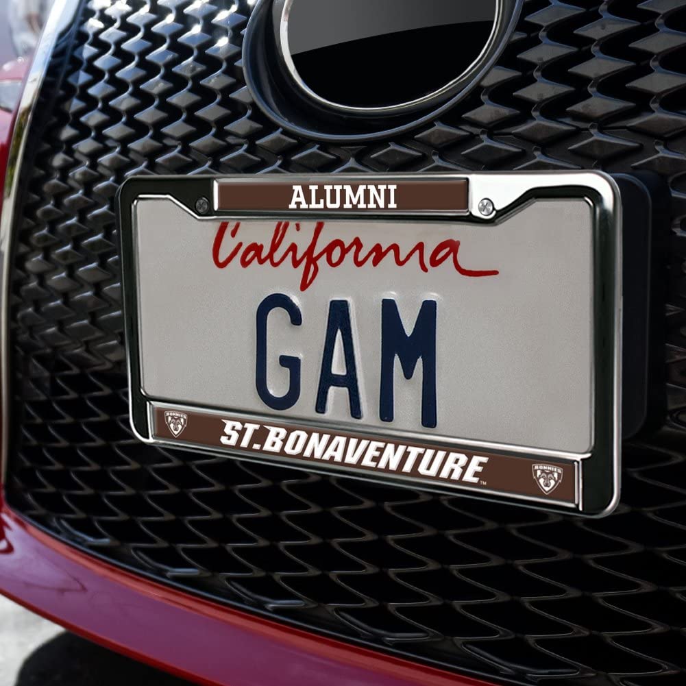 GRAPHICS & MORE St. Bonaventure Alumni Metal License Plate Frame - Full Size Standard, One Size, Durable Design
