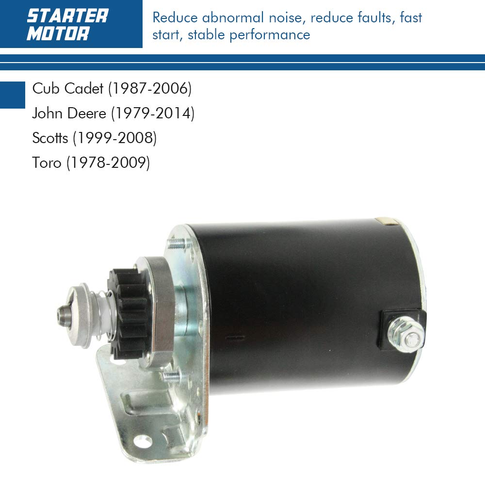 Starter Motor Replaces 1972-2002 7HP-18HP Engines with OE Part # 390838 391423 392749 394805 491766 497594 497595 693054 B&S Sta