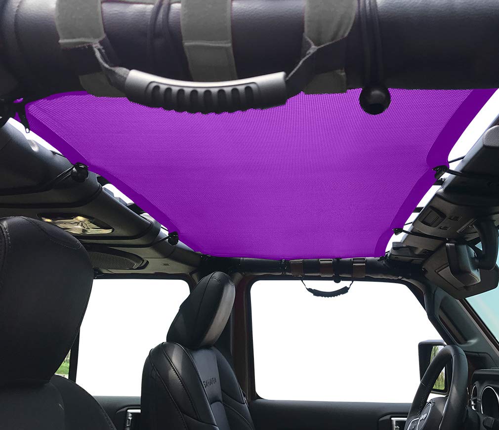Shadeidea Sun Shade Top For Jeep Wrangler Jl Unlimited (2018-2023) 2 Door And 4 Door Front-Purple Mesh Screen Sunshade Jlu Sahar