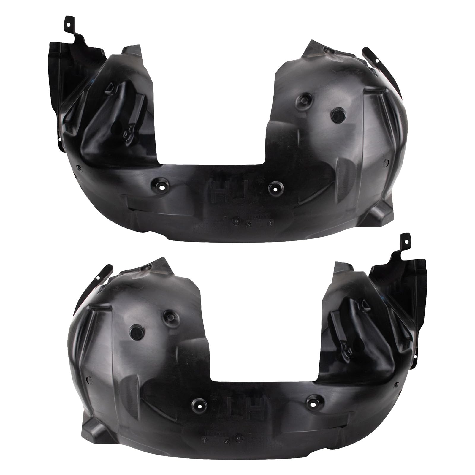 Trq Front Inner Fender Liner Set Compatible With 2015-2017 Ford Mustang Fo1248165 Fo1249165
