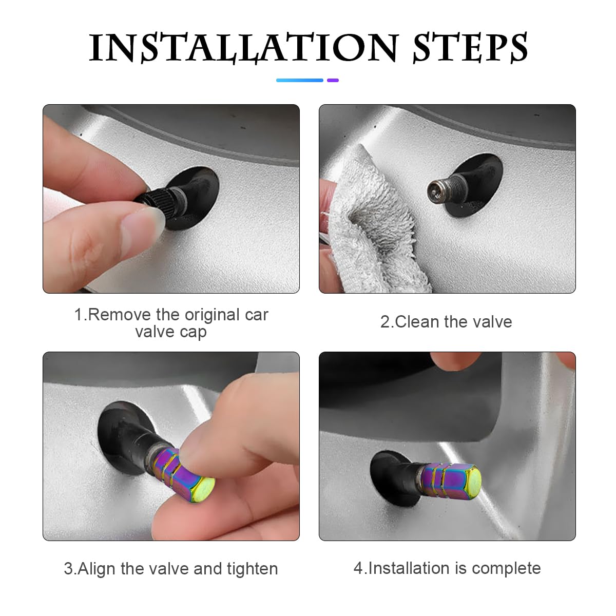 Fekey&Jf 16 Pcs Car Tire Valve Stem Caps, Waterproof Airtight Car Wheel Tire Valve Stem Caps/Covers Universal For Cars, Bicycles