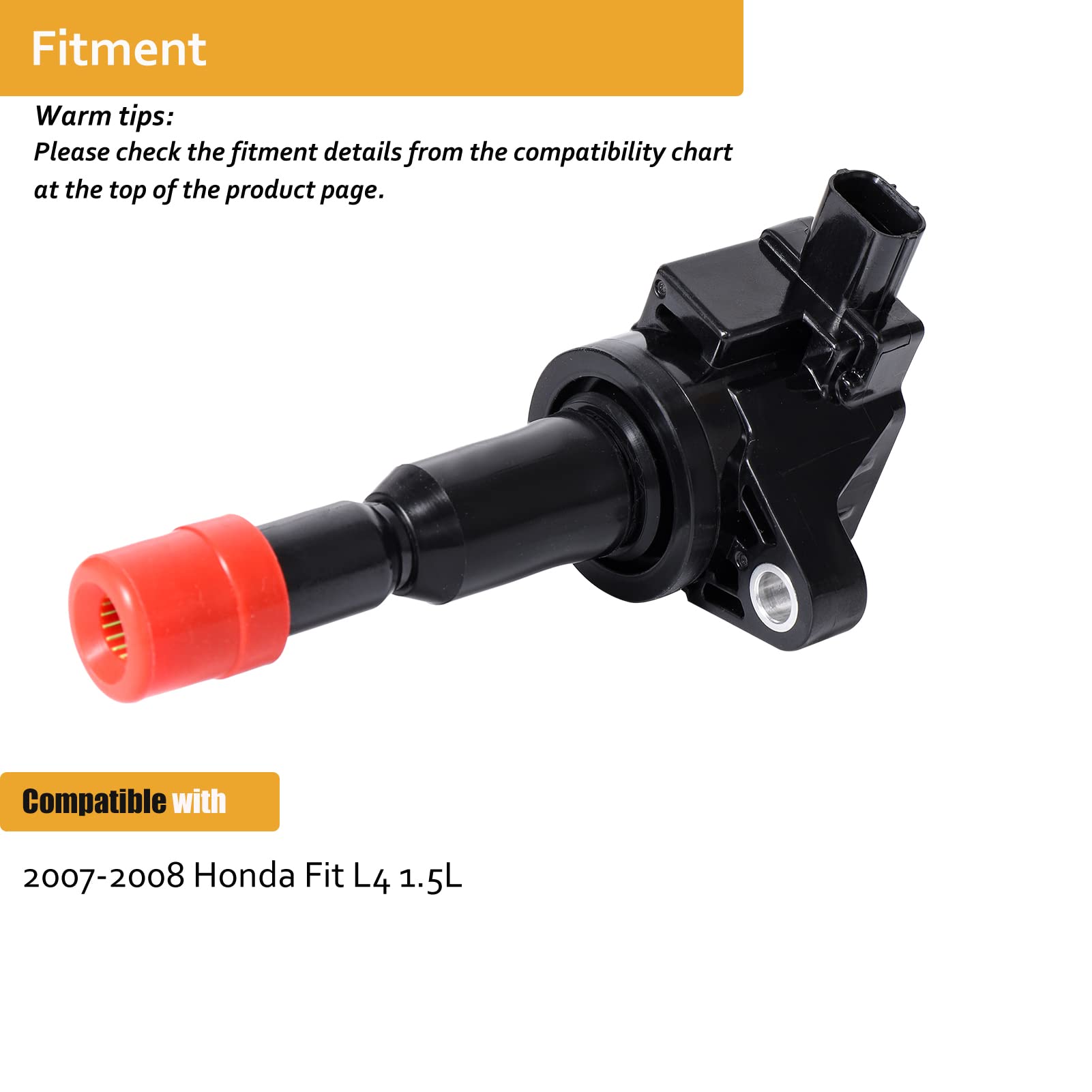 Npauto Ignition Coil Pack Compatible With 2007 2008 Honda Fit 1.5L 1.5 L4 Hatchback, Uf581, C1578, Set Of 4