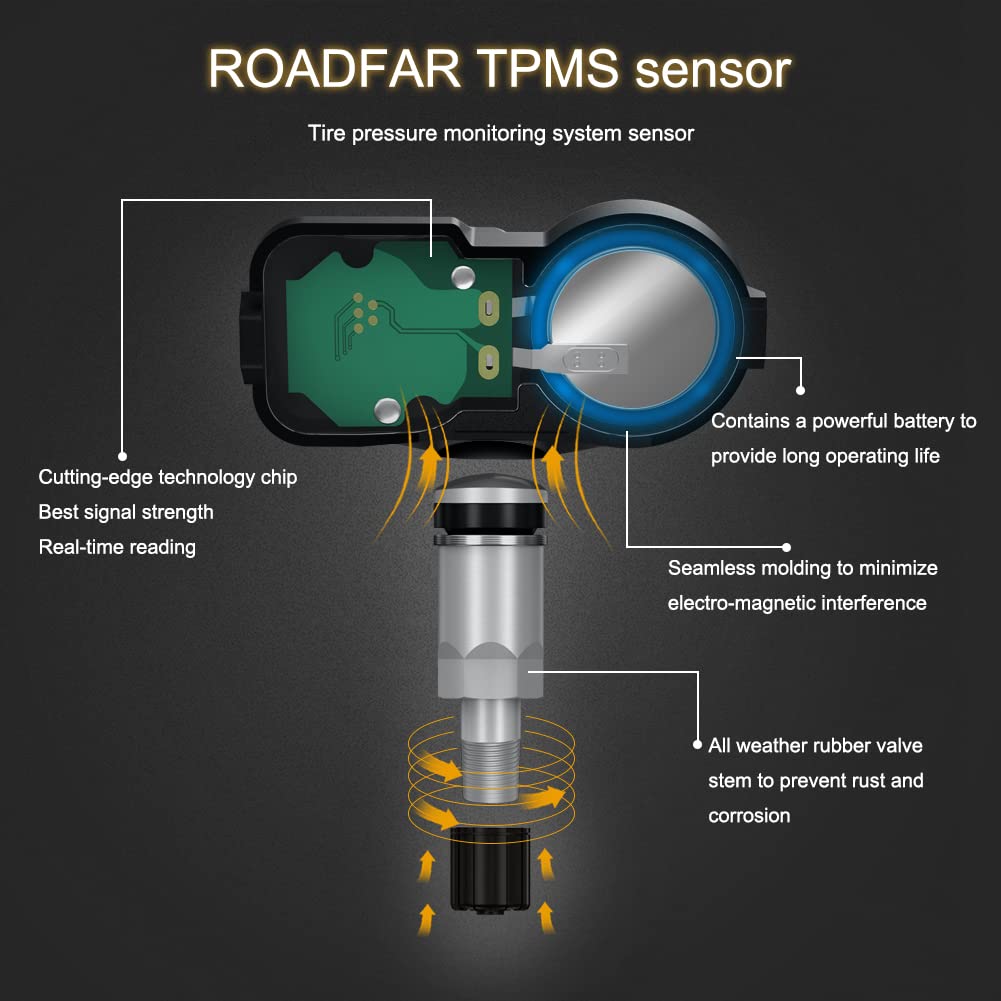 Roadfar 315Mhz Programmed Tire Pressure Monitoring System Sensor Tpms Fits For Lexus For Scion For Toyota 4260706011 4260733011