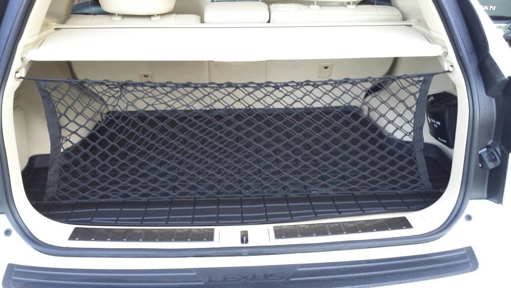 TN TrunkNets Inc Envelope Style Trunk Mesh Cargo Net for Lexus RX300-450 (2010-2025) - Black Automotive Storage Organizer