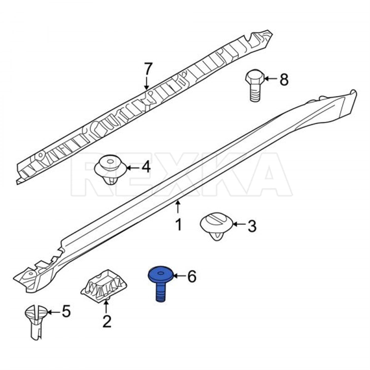 Rexka Rocker Trim Wheelhouse Retainers For Bmw 1 3 6 Series 07147122913 (Pack Of 20)