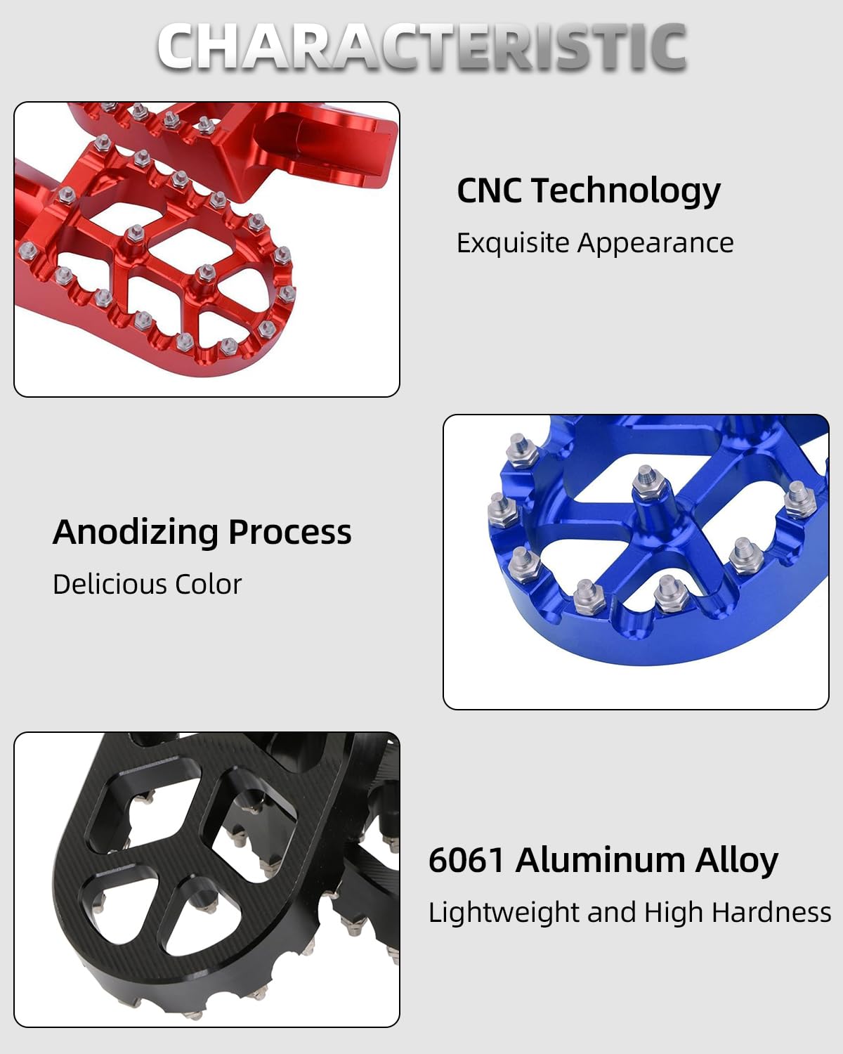 Jfg Racing Dirt Bike Foot Pegs With Springs,7075 Aluminum Cnc Footpegs Pedals Rests For Surron Light Bee X And S/E Ride Pro Ss/Crf150F Crf230F 03-19/X160/X260-Metallic