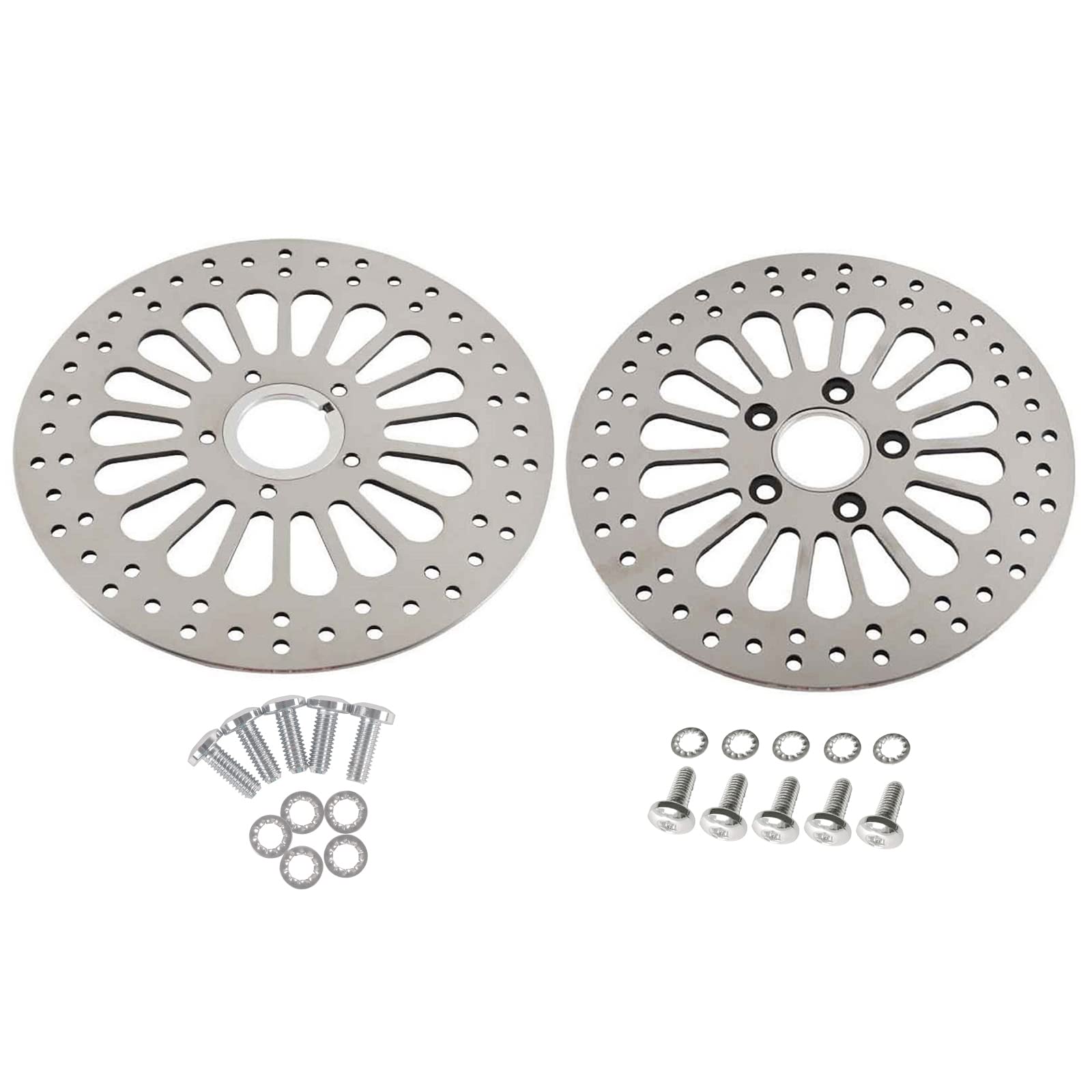 Sharkroad 1 Piece Front Rotor And 1 Piece Rear Rotor 11.5'' For Harley Davidson Touring Sportster Softail Dyna Rotor System Updating, Great Performance Brake Rotor For Harley Davidson Motorcycle Model