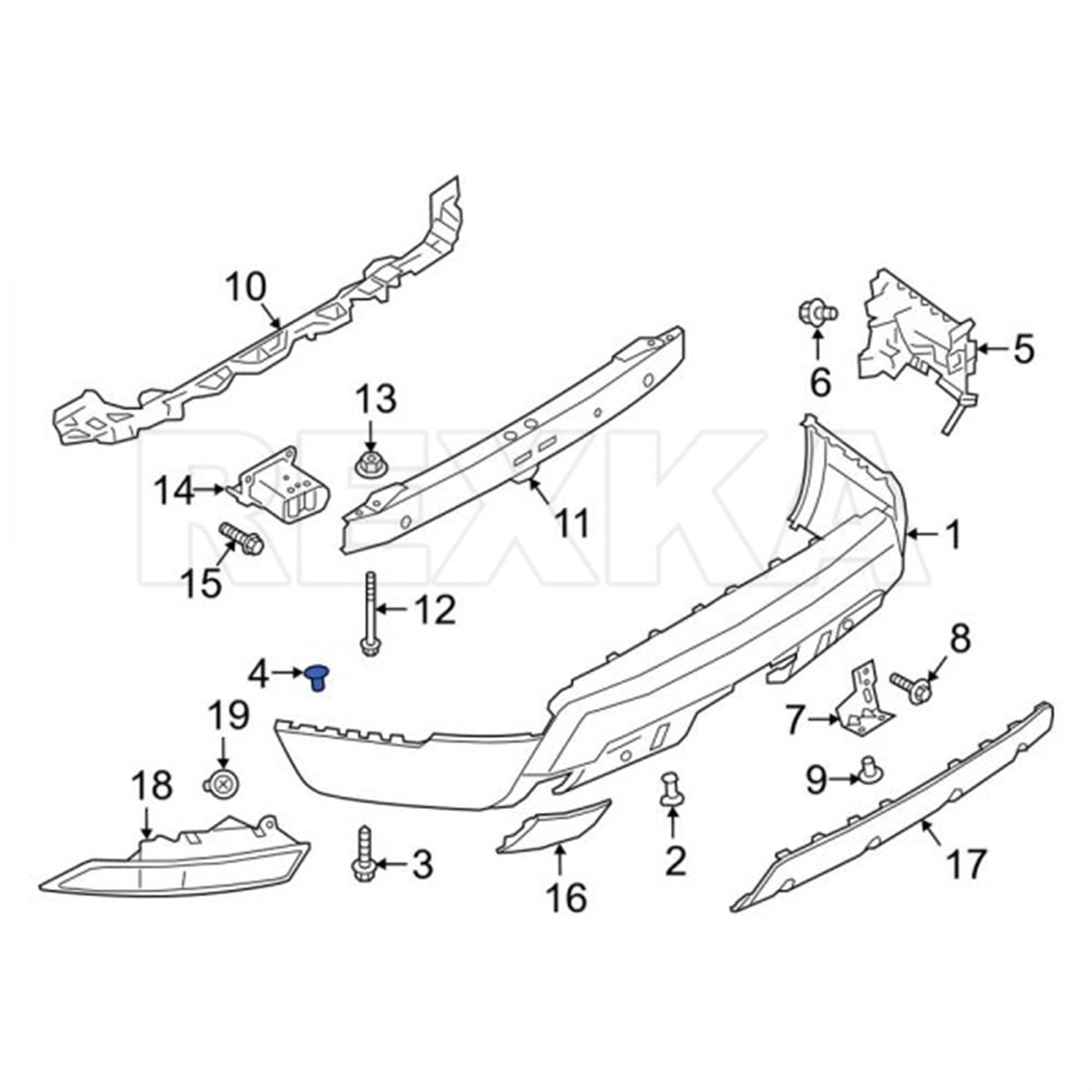 Rexka 20Pcs Splash Shield Fender Liner Bumper Cover Retainer Clips Anr2224 For Land Rover Defender 110 90 Discovery Freelander Lr3 Lr4 Range Rover Evoque Velar