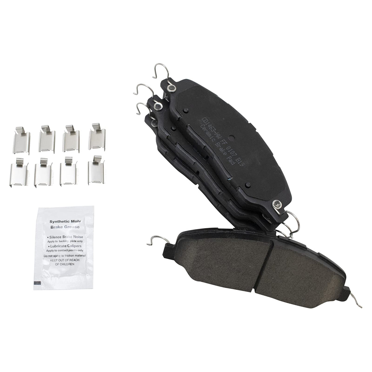 TRQ Front Brake Pads Ceramic Compatible with 2011-2014 Ford Mustang