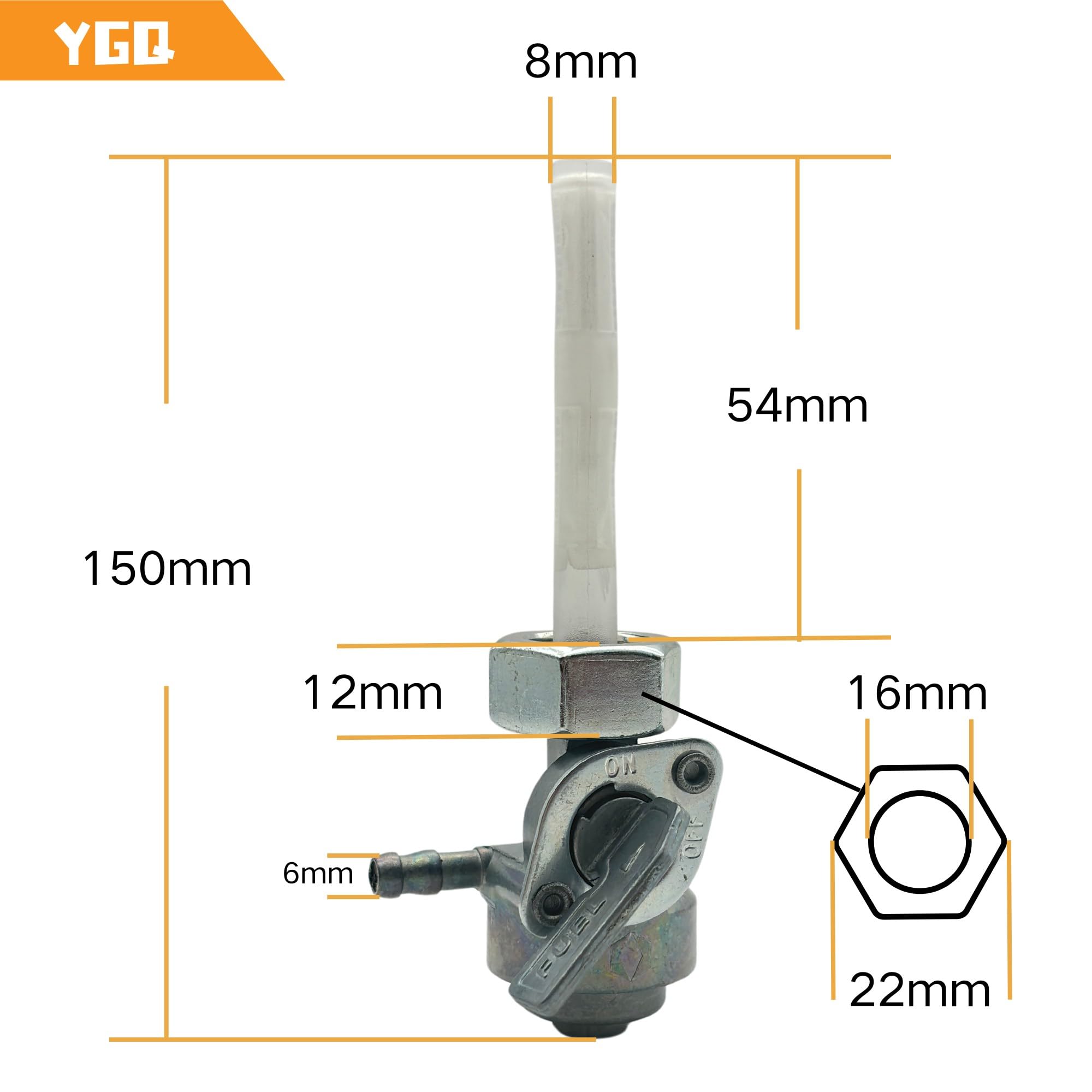 Ygq Generator Fuel Gsa Tank Shut Off Valve Petcock For Predator Generac 0J0974 Honda Centurion Duromax Powermate Powerhorse Etq