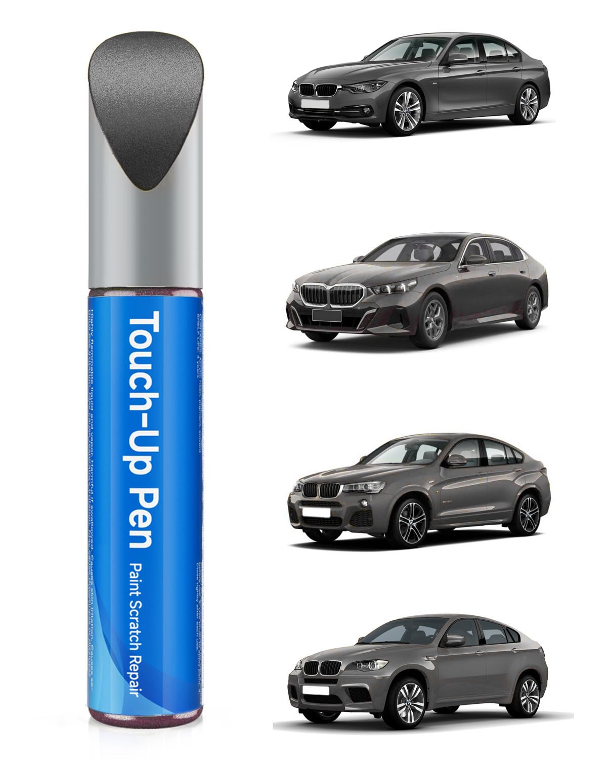 TESLAUNCH Touch Up Paint for BMW, Automotive Black Car Paint Pen Scratch Repair (Single Pen, Space Gray Metallic A52)