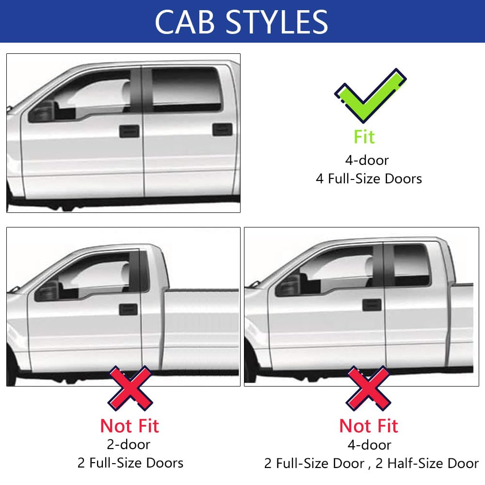 Tape-on Rain Guards for 2019-2024 Chevy Silverado/GMC Sierra 1500 Crew Cab, for 2019-2024 Silverado/Sierra 1500 Crew Cab Accesso