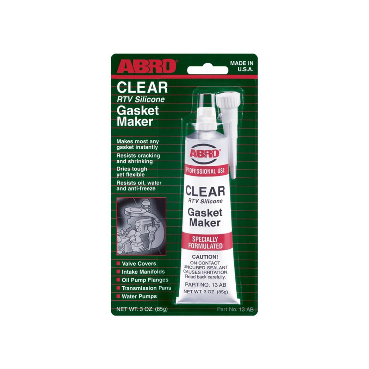 Abro Rtv Silicone Sealant And Gasket Maker: Up To 500 Degree F Heat, High Temp Silicone Sealant/Head Gasket Sealant, 3 Oz/85G Tu
