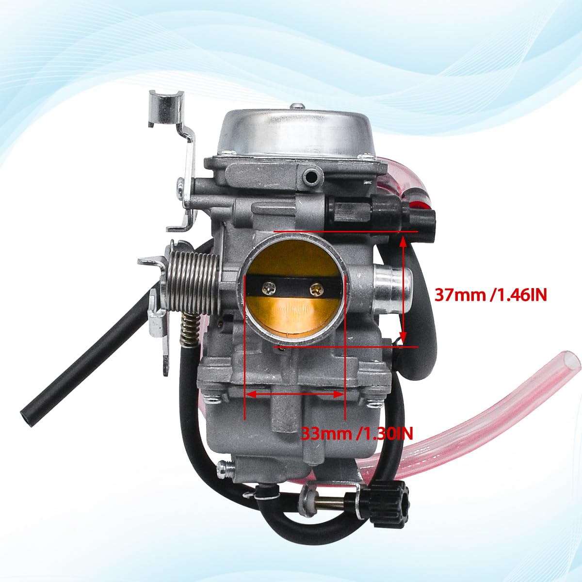 Jdllong Klf300 Carburetor For Kawasaki Klf 300 Bayou 300 1986-1995 1996-2005 Atv Carb With Fuel Valve Petcock Switch