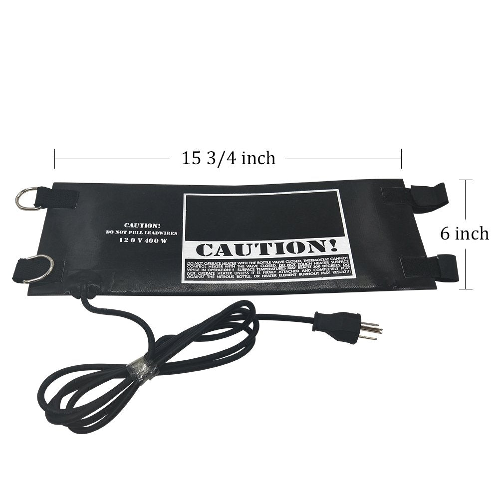 Dracary Duty Fully Automatic Nitrous Bottle Heater Flexible Heating Element Fits 10Lb,15Lb,20Lb (120 Ac Voltage 400W)