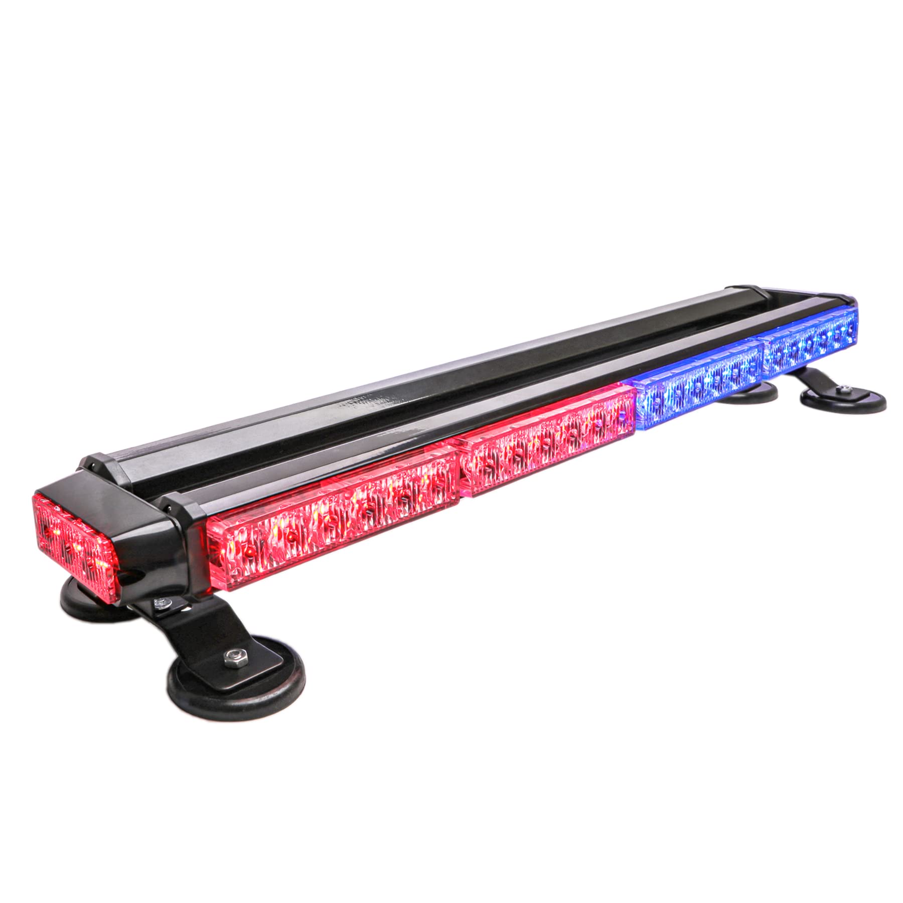 Cumart 26.5'' Red Blue 54 Led Rooftop Beacon Light Bar For Police Cops Firefighter Vehicles Work Truck Cars Emergency Warning Fl