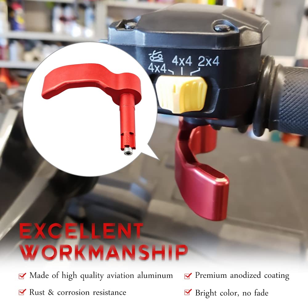 Samman Thumb Throttle Lever Compatible With 2009-2021 Polaris Sportsman 450 550 570 1000 & 2009-2018 Polaris Scrambler 550 850 1000 Red