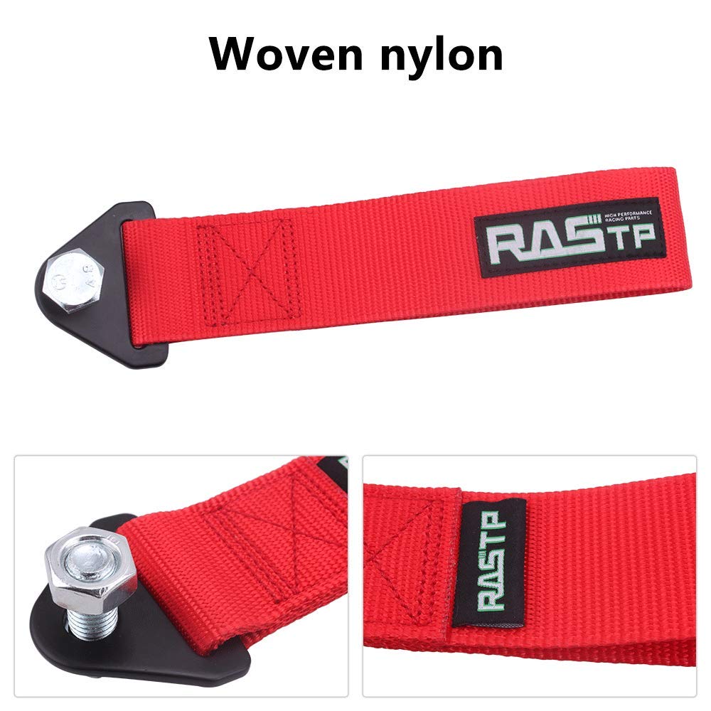 Rastp High Strength Racing Tow Strap (Red)