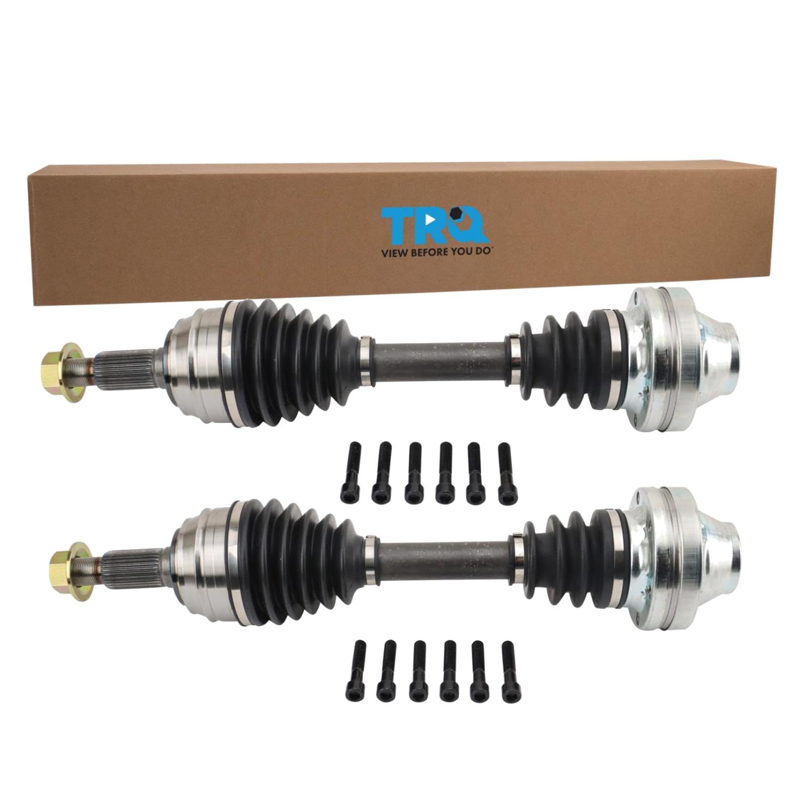 TRQ Front CV Axle Shaft Assembly Set Driver & Passenger Side Compatible with 2011-2015 Audi Q7 2011-2018 Porsche Cayenne 2011-20