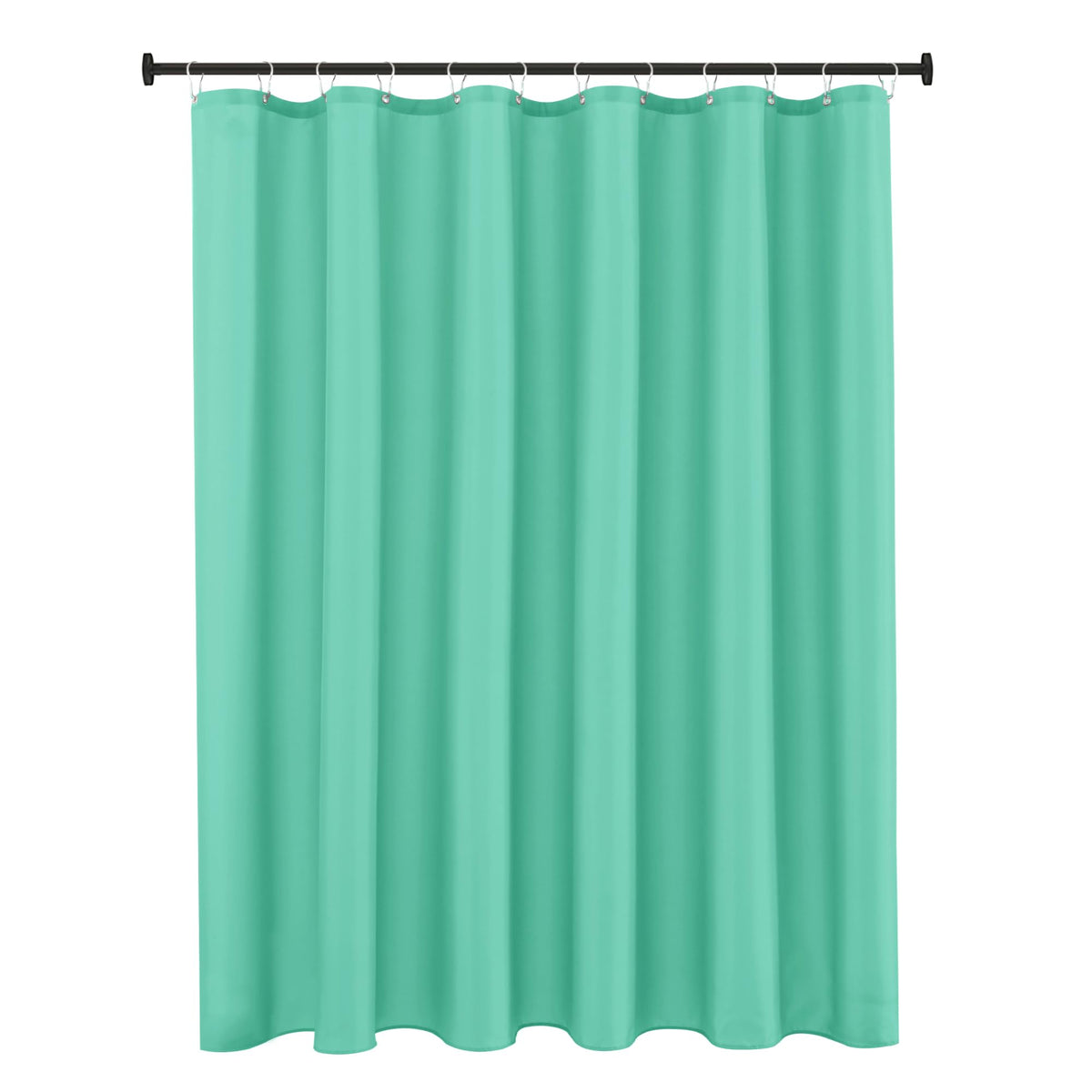 Biscaynebay Quality Fabric Shower Curtain Liners 72 Inch By 72 Inch, Teal Water Resistant Bathroom Curtains Rust Resistant Grommets & Weighted Bottom Hem Machine Washable