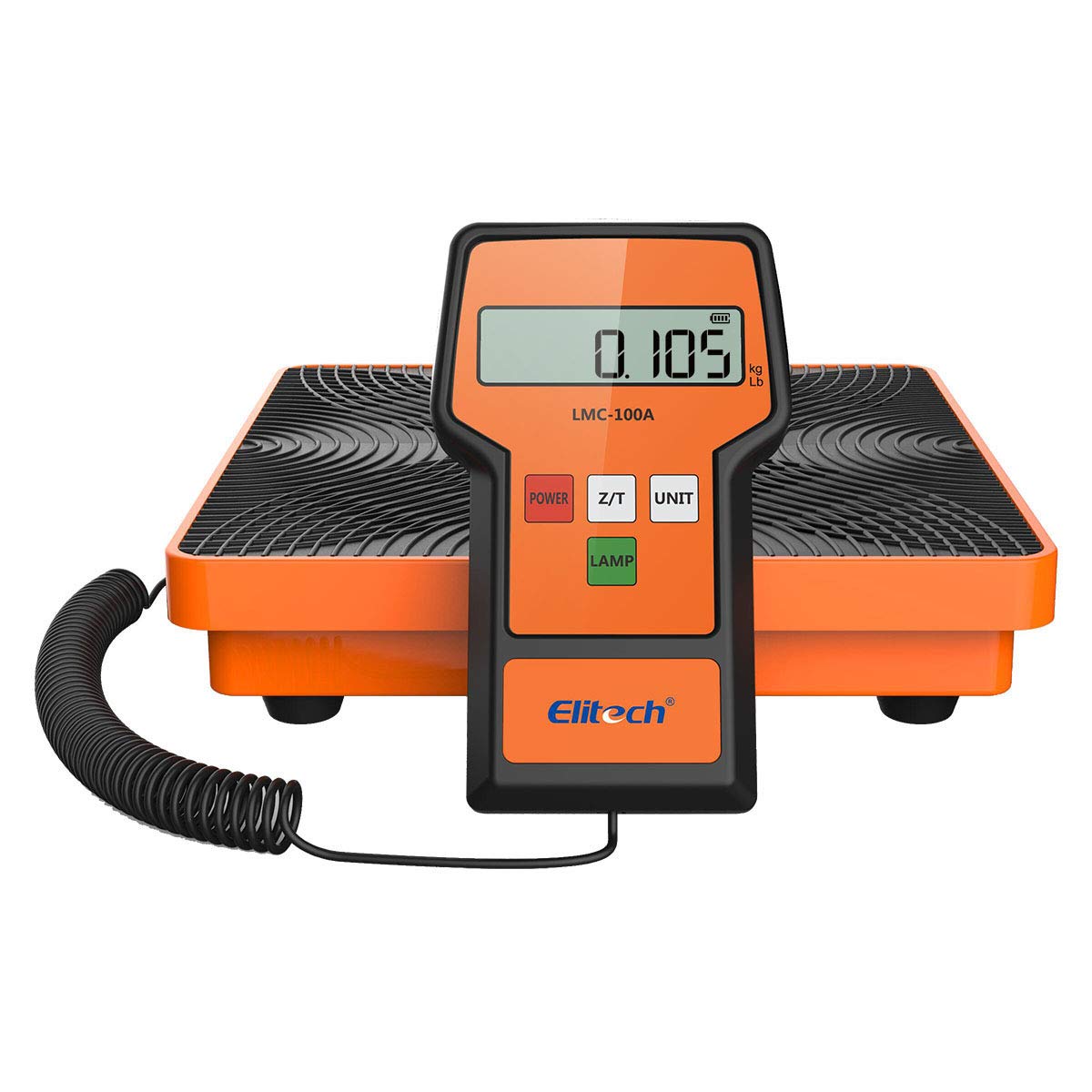 Elitech LMC-100A+ 220Lbs Refrigerant Scale Electronic Freon Charging Recovery Weight Scale for HVAC with Case