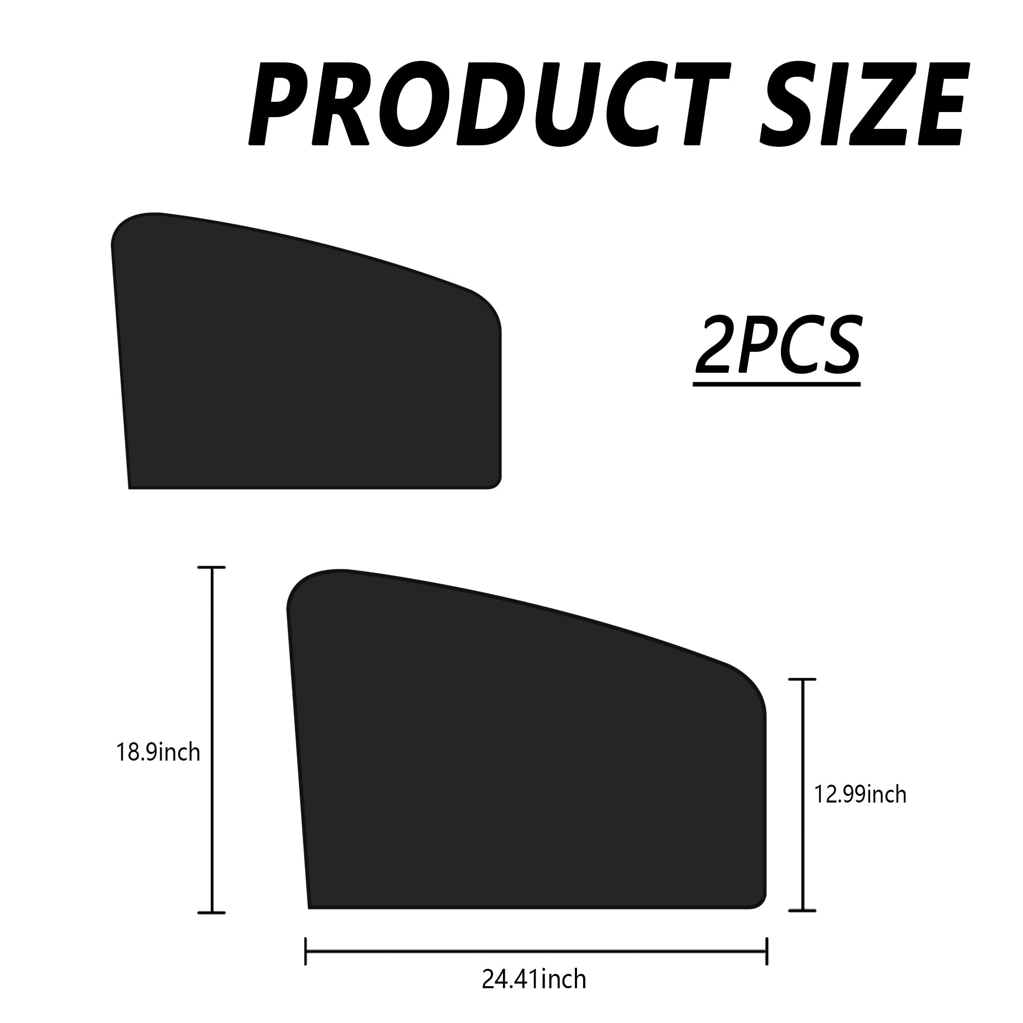 2Pack Car Window Shades with Magnets,100% Strong-Light Blocking&UV Protection Auto Privacy Shades,Car Essential Interior Accesso