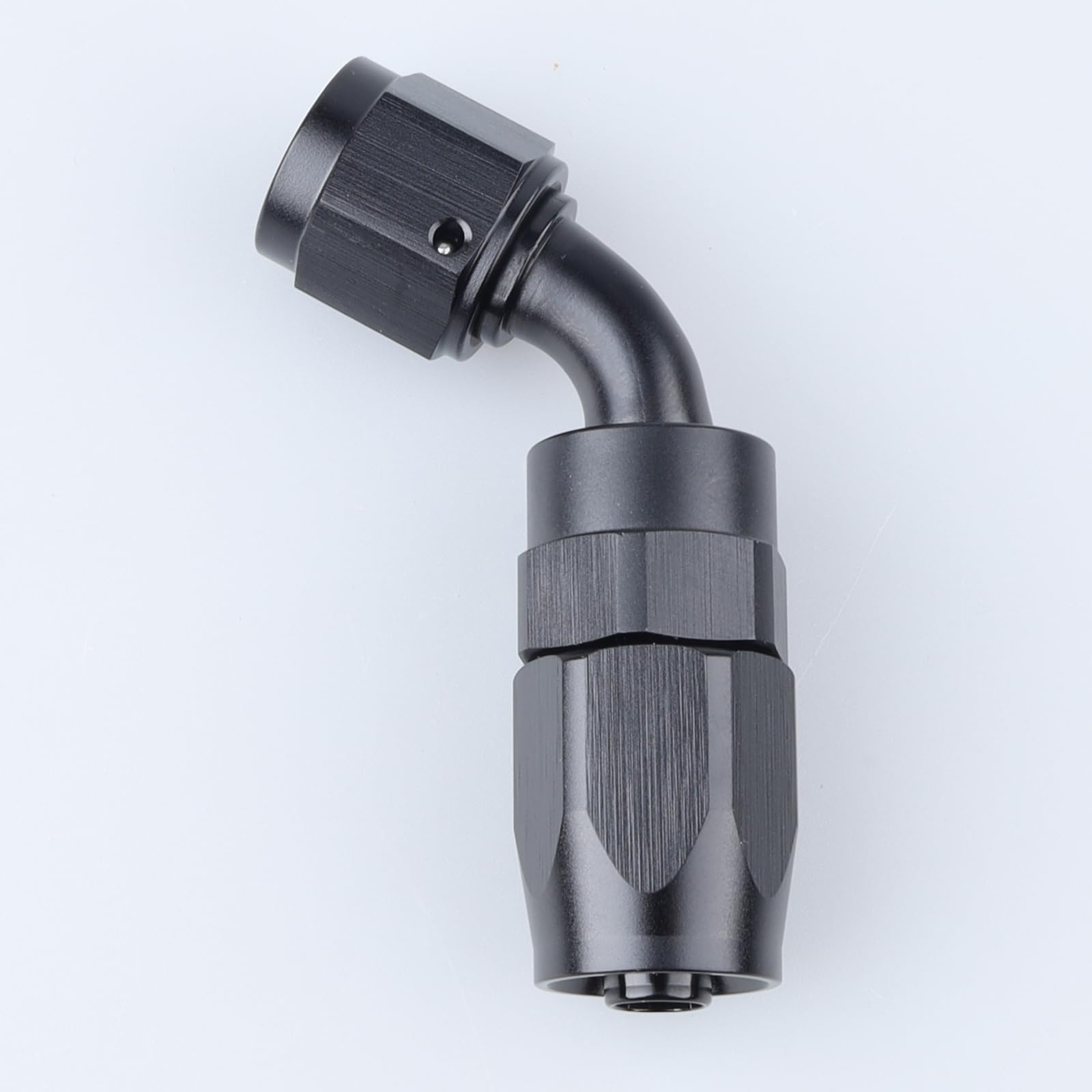 AC PERFORMANCE -6 AN 60 Degree Swivel Hose End Fitting Aluminum Black