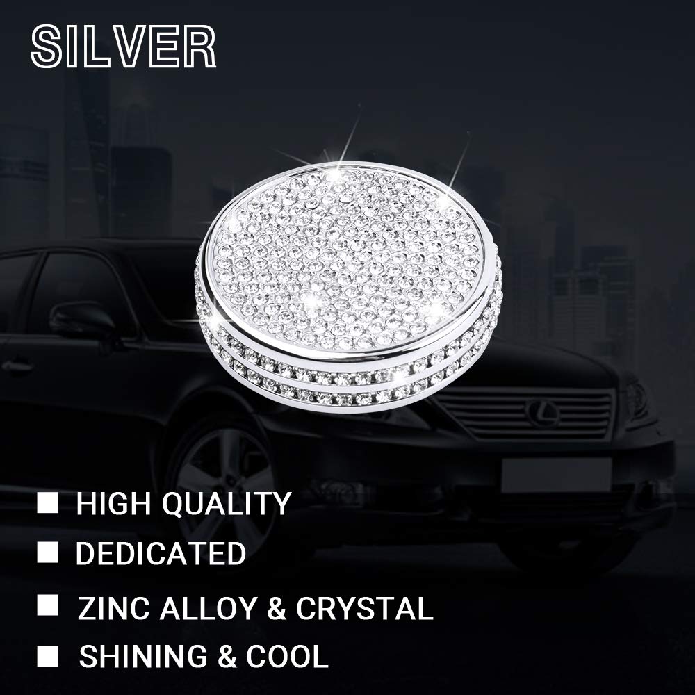 1797 Compatible Driving Mode Select Switch Knob For Lexus Accessories Bling Parts Es Gs Cap Covers Decals Stickers 2018 2019 Interior Inside Decoration Women Men Crystal Cute Silver