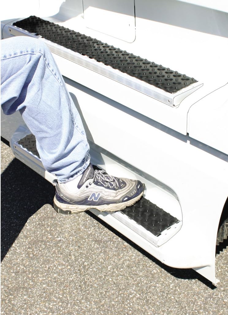 Keeper 05680-4A 4” X 17.5” Epdm Rubber Safety Step, Black, 2 Pack