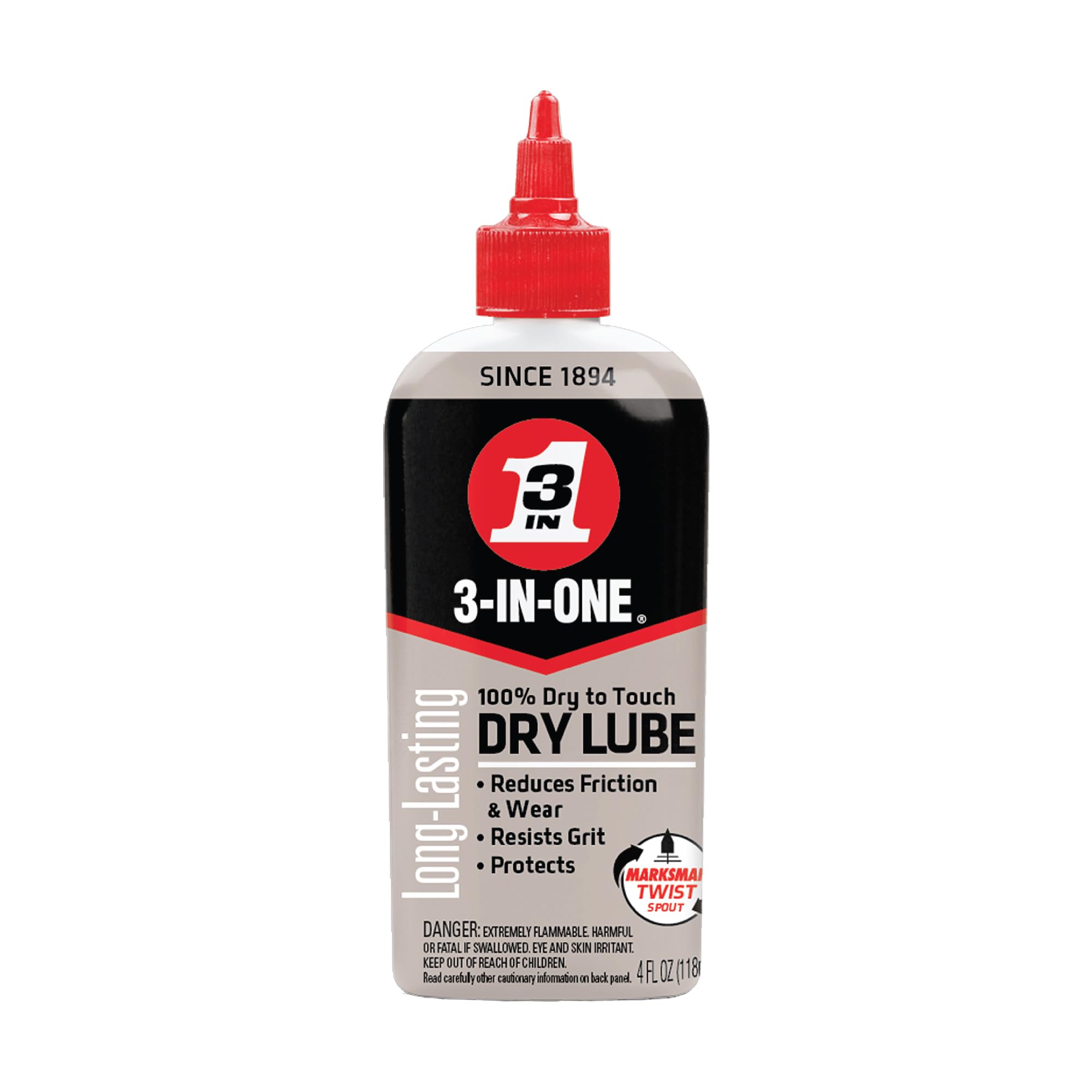 3-In-One 100% Dry To Touch Dry Lube Drip Oil, 4 Oz