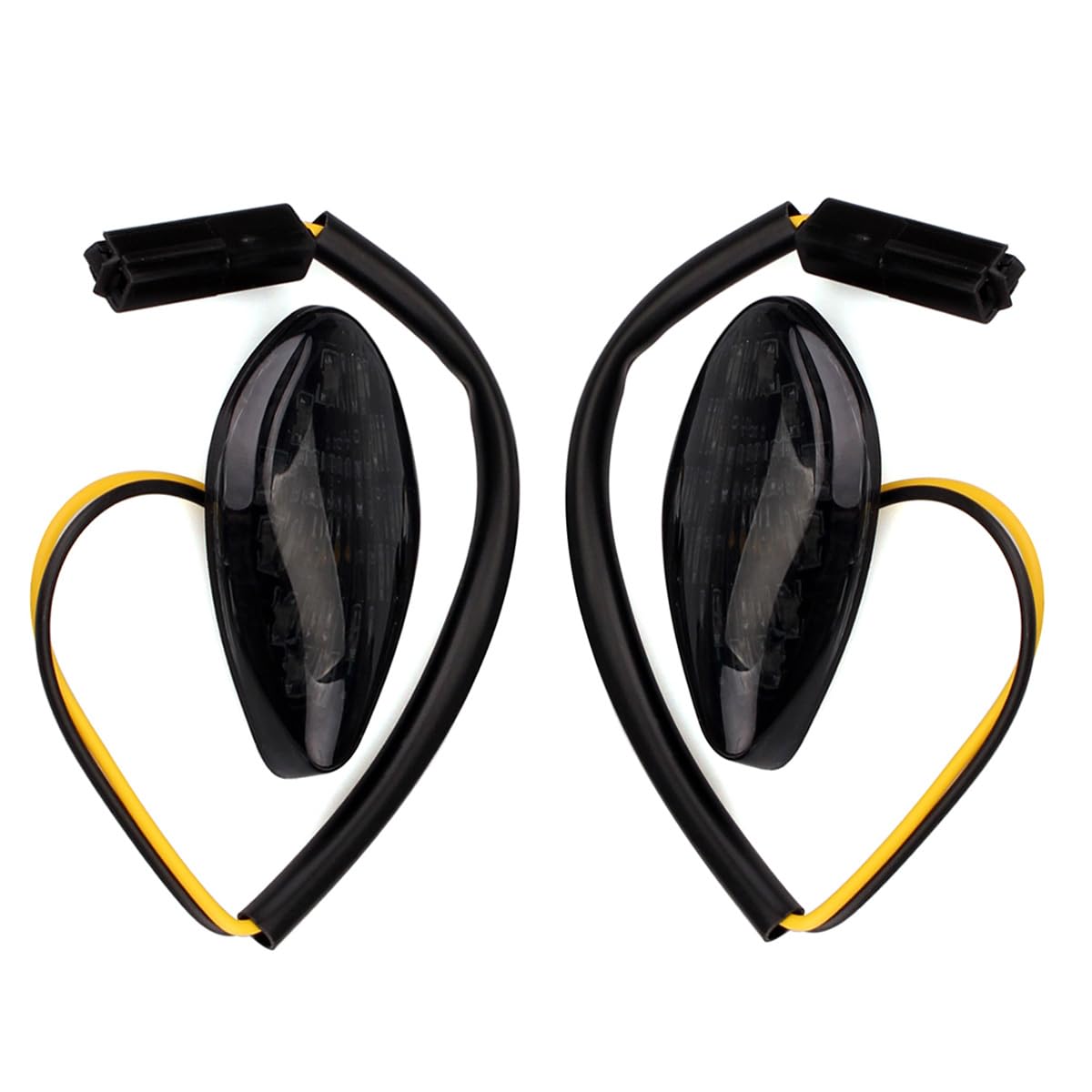 Auceramic 2 Pcs Led Flush Mount Motorcycle Turn Signals Light Kit Brake Blinker Indicator Kit For 2014-2018 Honda Grom Front Blinkers Smoke Lens Amber Light 12V(Transparent Len)