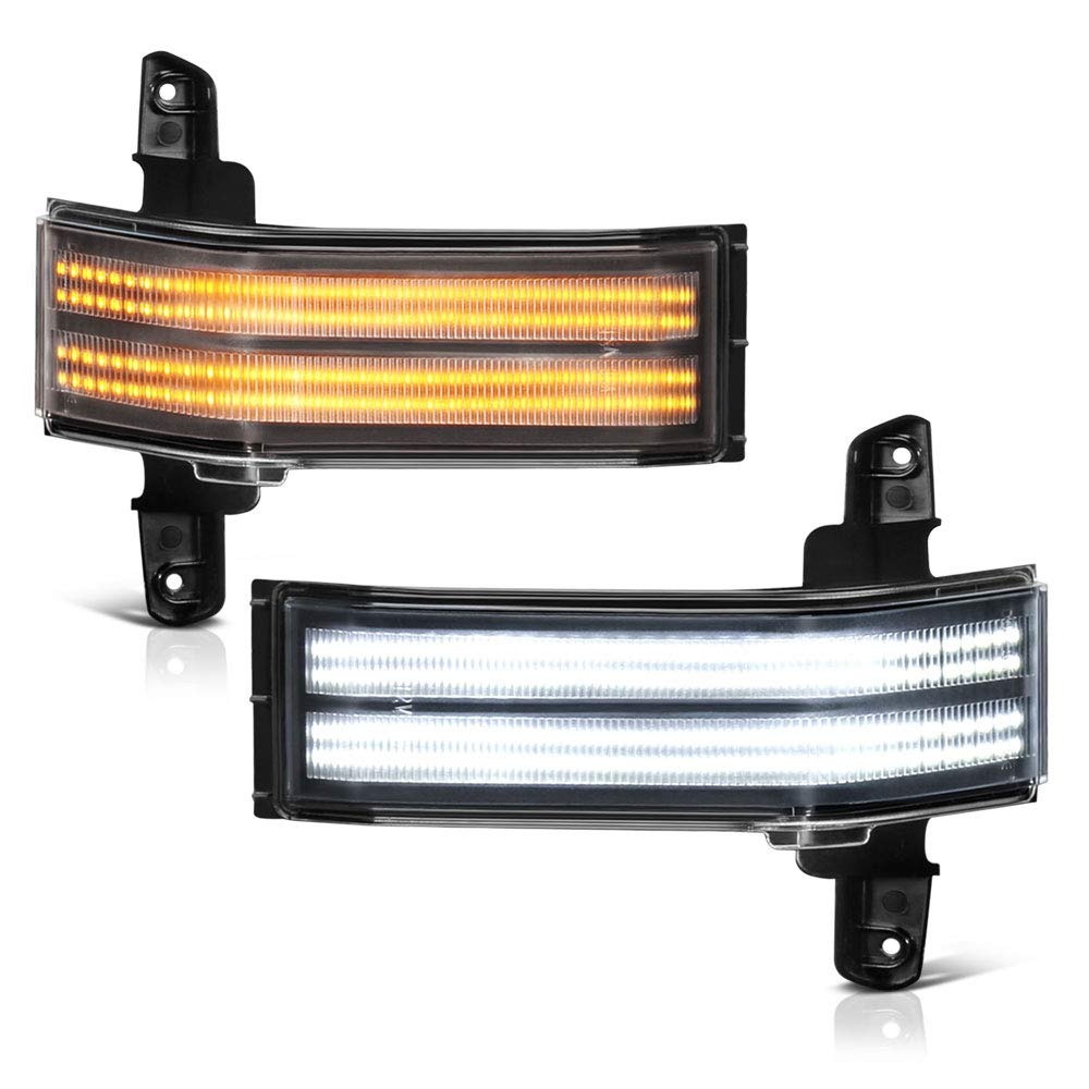 [Sequential Turn Signal] Vipmotoz Switchback Full Led Black Side Marker Light Lamp Assembly Pair For 2014-2018 Chevy Silverado Gmc Sierra 1500 2500Hd 3500Hd Pickup Truck Towing Mirror