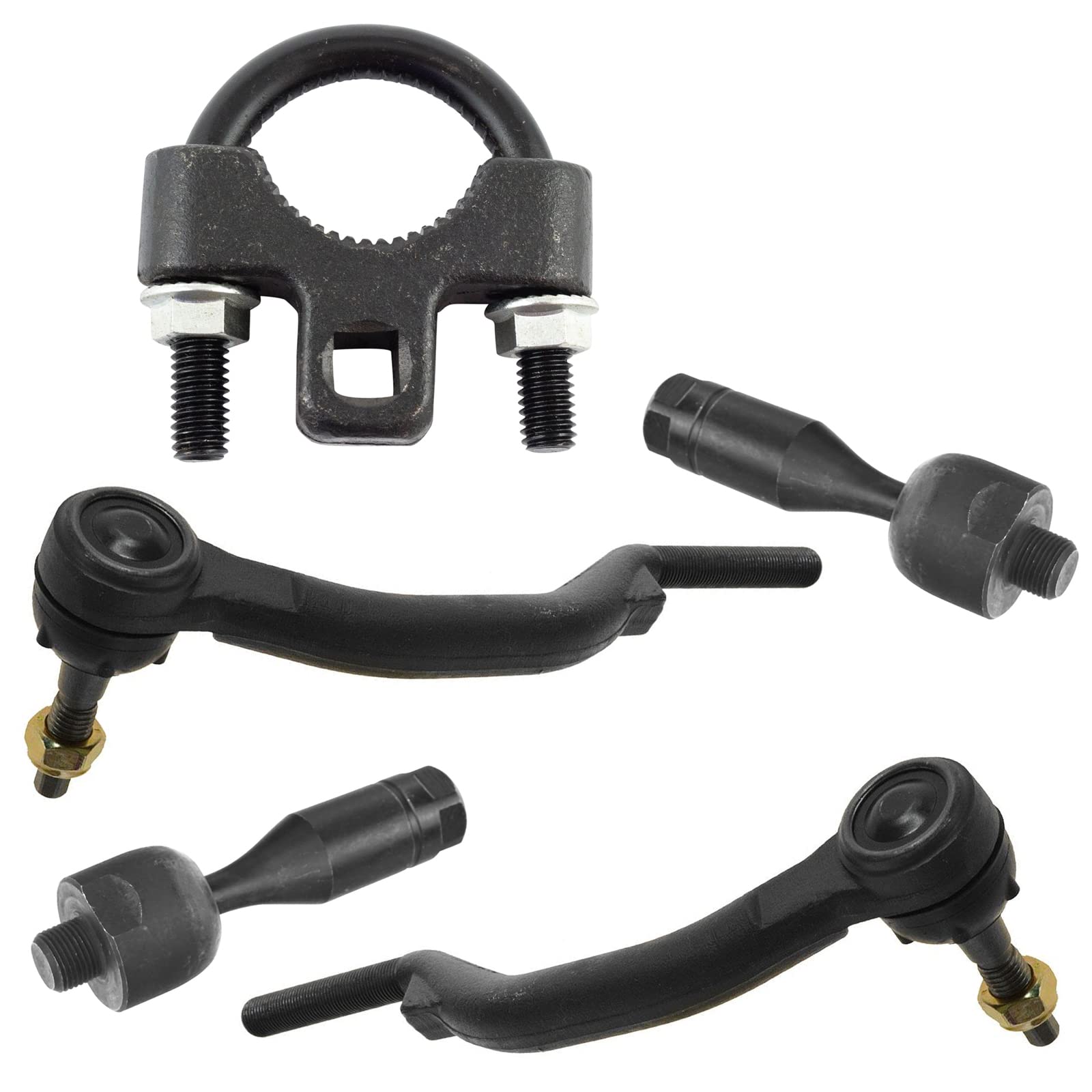 TRQ Inner Outer Tie Rod End Kit Set w/Tool for Buick Chevy GMC Isuzu Olds Saab