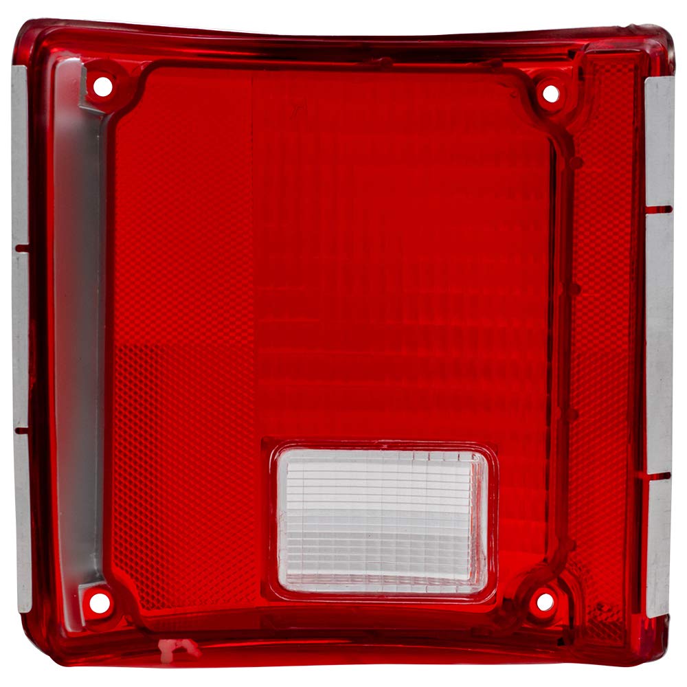 Brock Replacement Driver And Passenger Set Tail Lights Lens With Chrome Trim Compatible With 5968329 5968330.