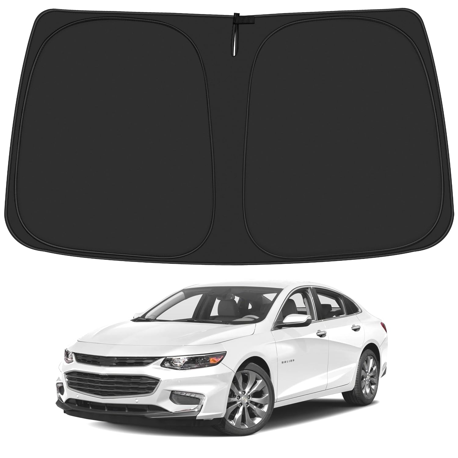 ULROLIT Windshield Sun Shade for 2016-2025 Chevy Malibu Accessories, Foldable Window Sunshade Sun Visor Protector, Front Windshi