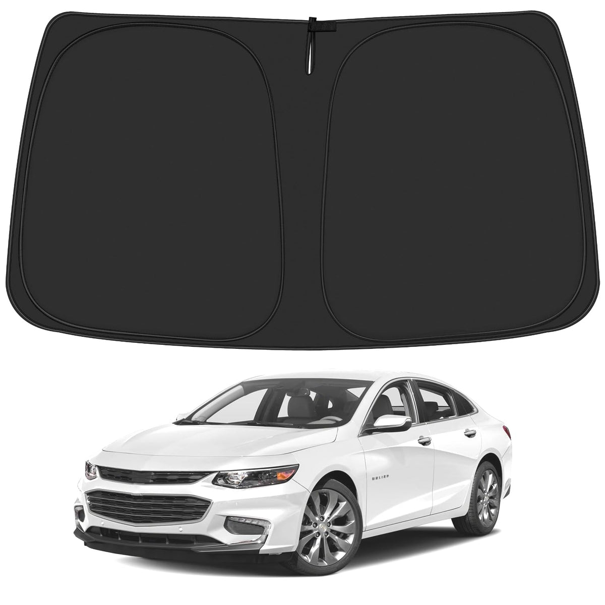 ULROLIT Windshield Sun Shade for 2016-2025 Chevy Malibu Accessories, Foldable Window Sunshade Sun Visor Protector, Front Windshi