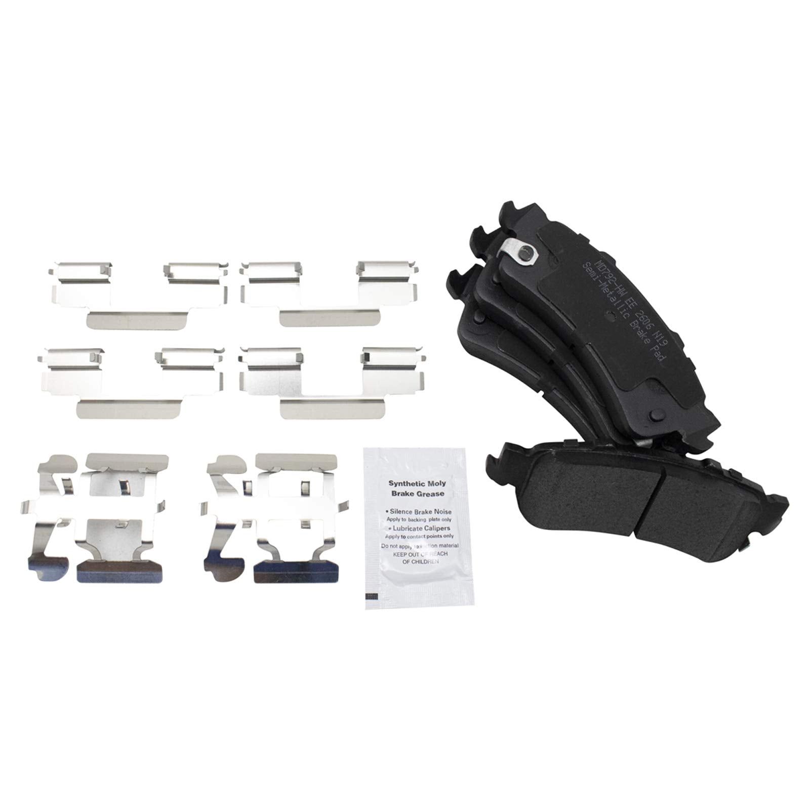 Trq Rear Premium Posi Metallic Brake Pad & Rotor Kit Compatible With Chevy Gmc Cadillac