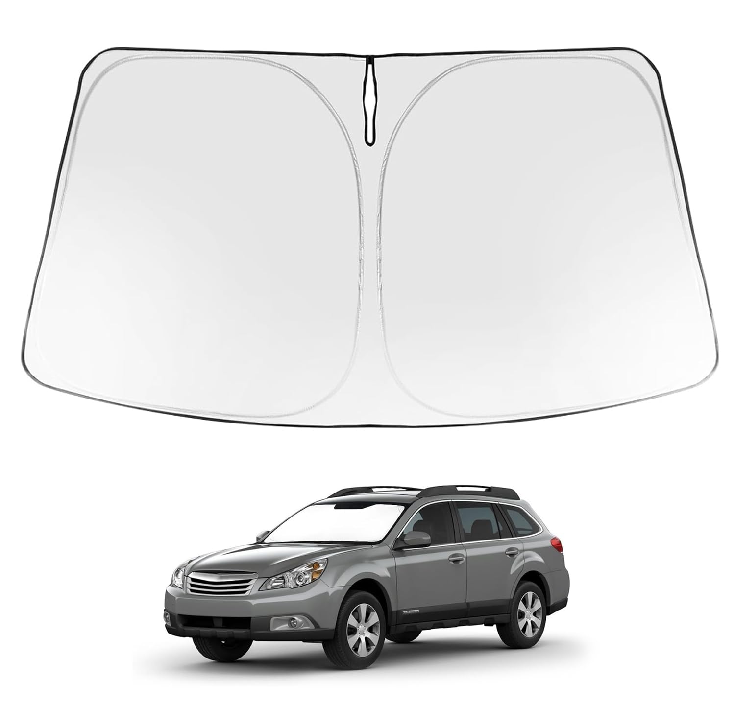 Proadsy 2025 Upgrade Windshield Sun Shade Custom Fit 2010-2014 Subaru Outback Foldable Front Sunshade Protector Sun Visor Blocks