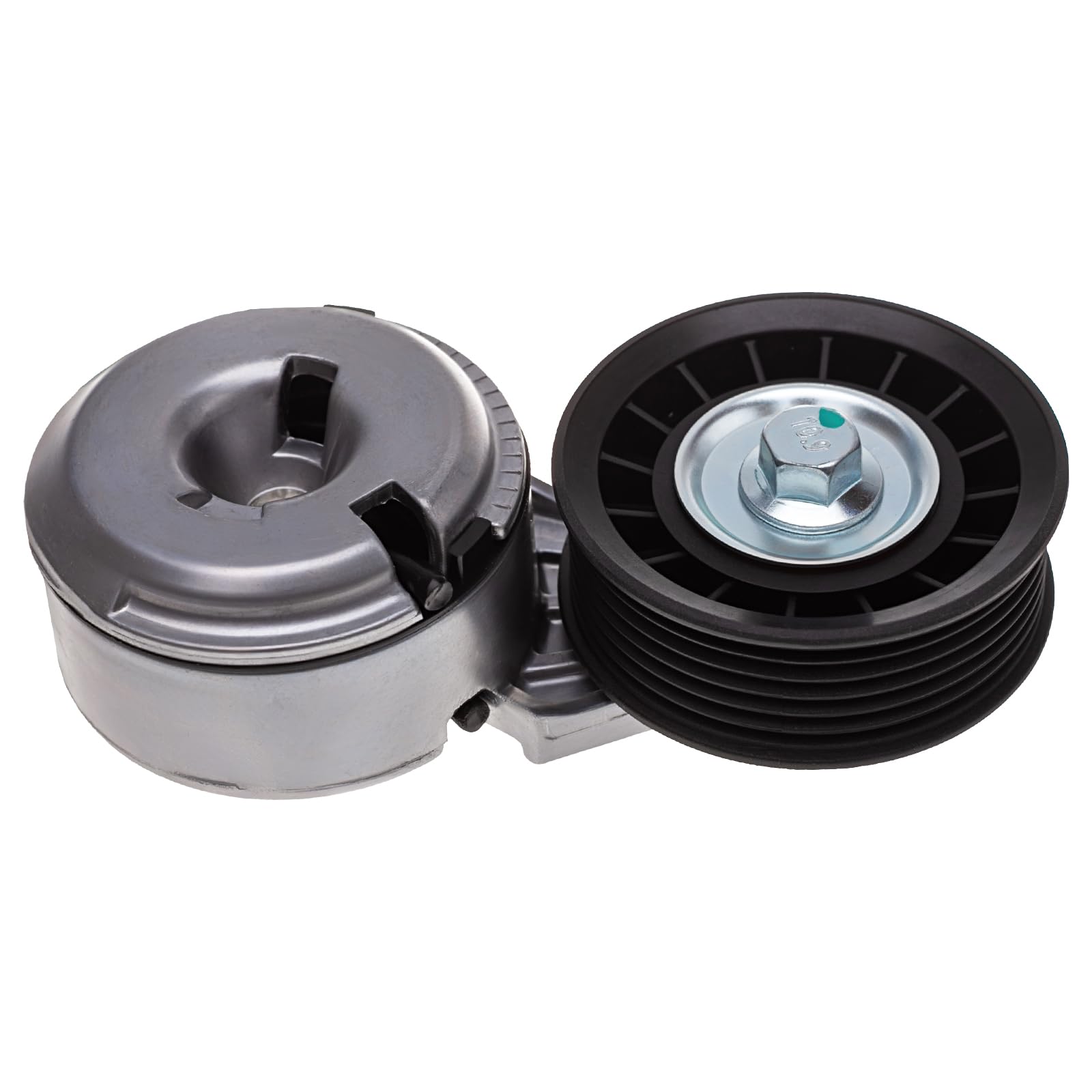 AUQDD 38102 Belt Tensioner w/Grooved Pulley (For V6 4.0L) Fit For 96-97 Ford Aerostar,93-00 Explorer,94-00 Ranger /94-00 Mazda B