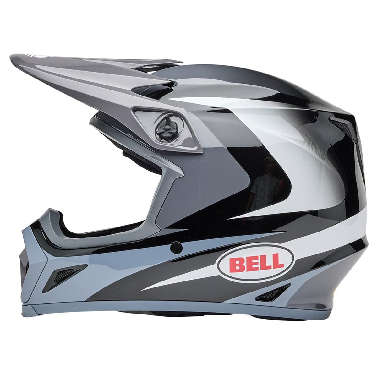Bell Mx-9 Mips Dirt Helmet (Gloss Jackal Black/White - X-Large)