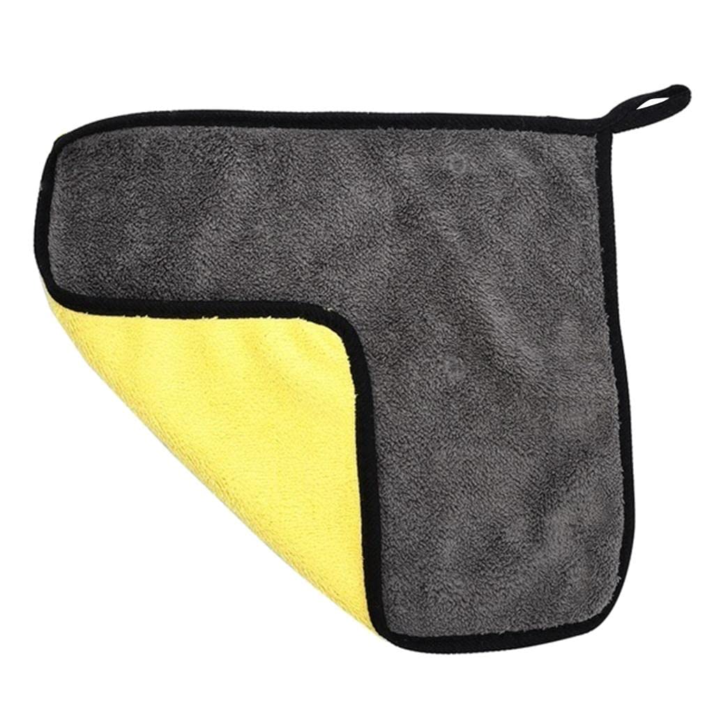 UJEAVETTE Soft Car Washing Cleaning Drying Towel Cloth Hemming DoubleSided 38x45cm