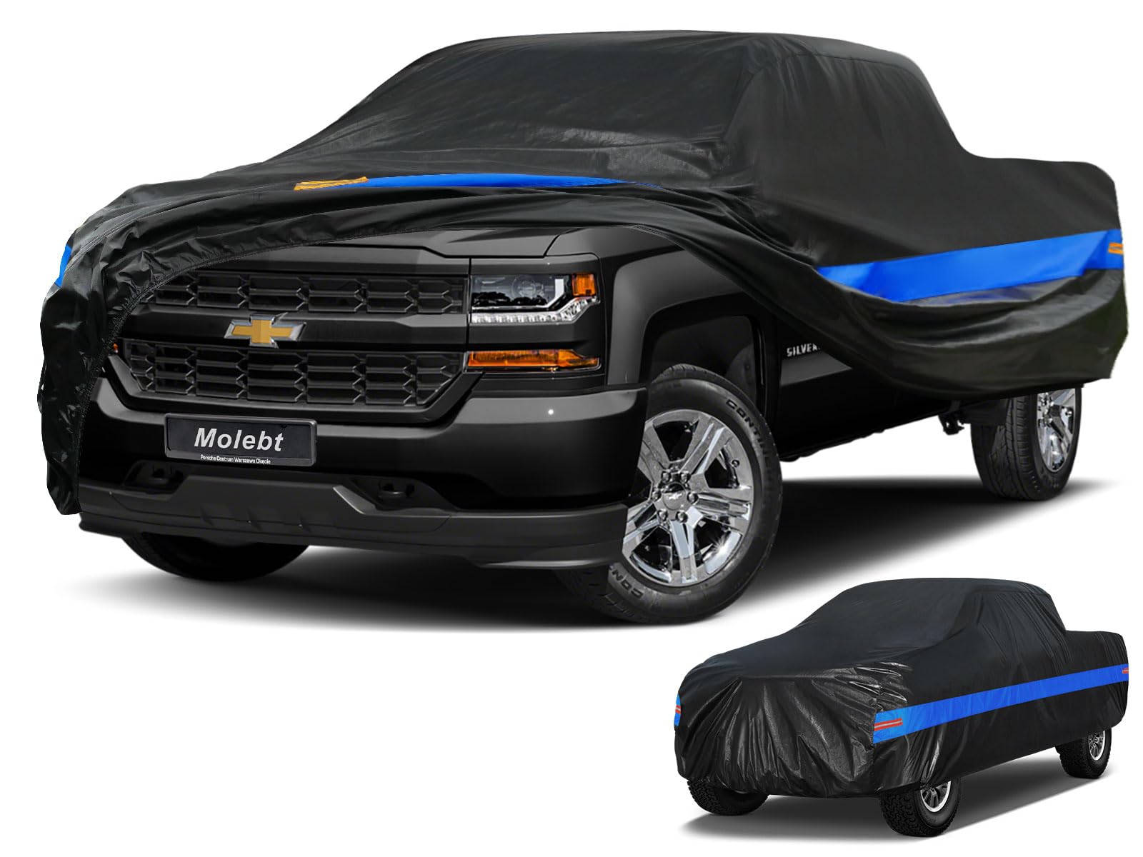 Pickup Truck Cover Waterproof All Weather, Outdoor Pickup Cover Sun Dust Protection, Fit Chevrolet C10 S10 Colorado, Ford F100 R