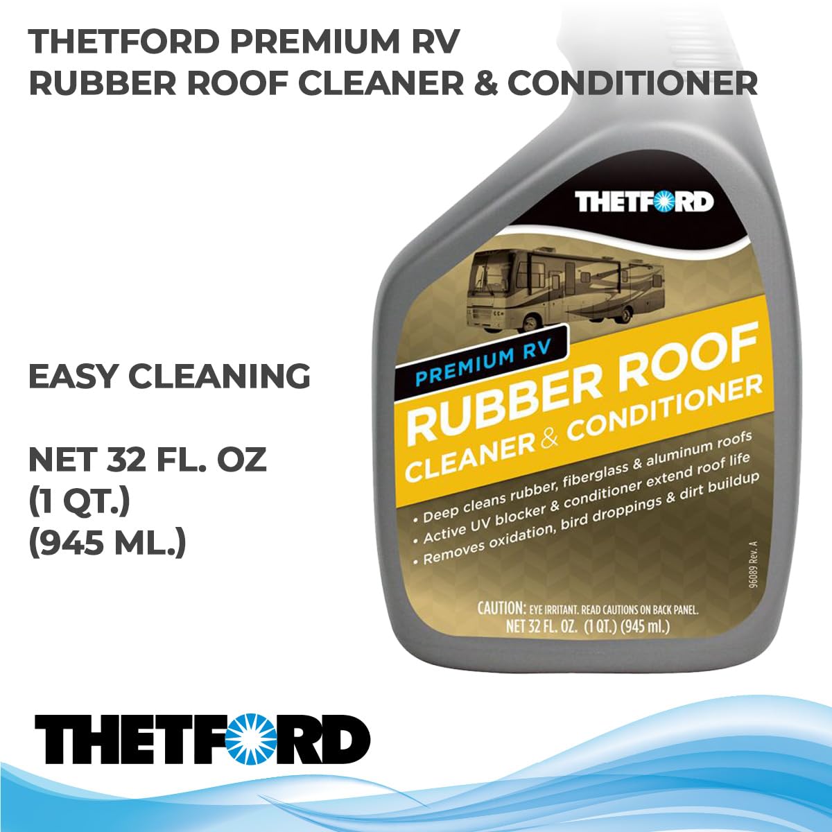 Thetford 32512 Premium Rv Rubber Roof Cleaner And Conditioner-32, 32 Fl. Oz