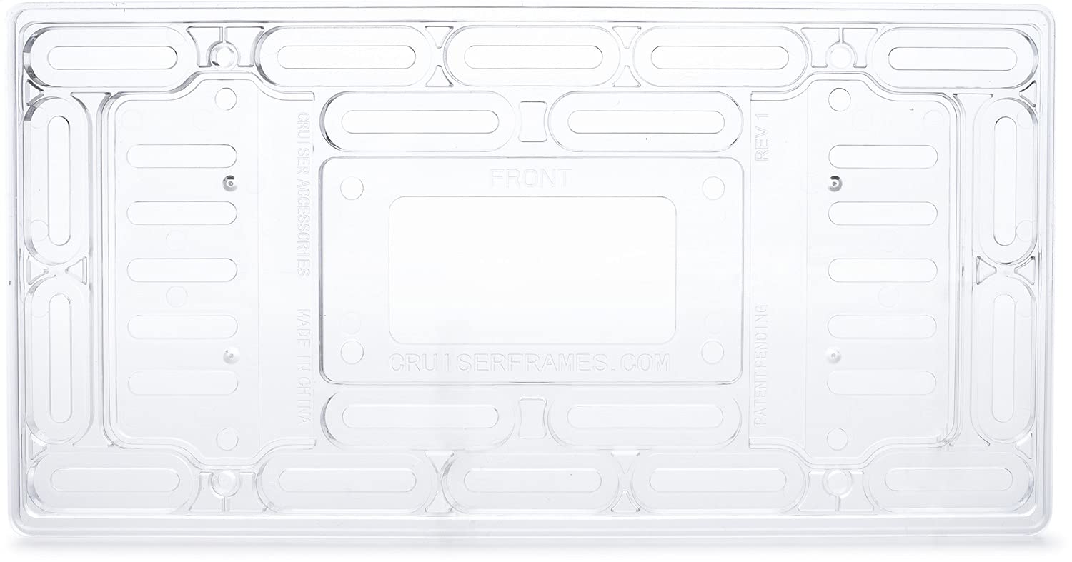 Cruiser Accessories 79000 Universal License Plate Mount License Plate Frame, Clear