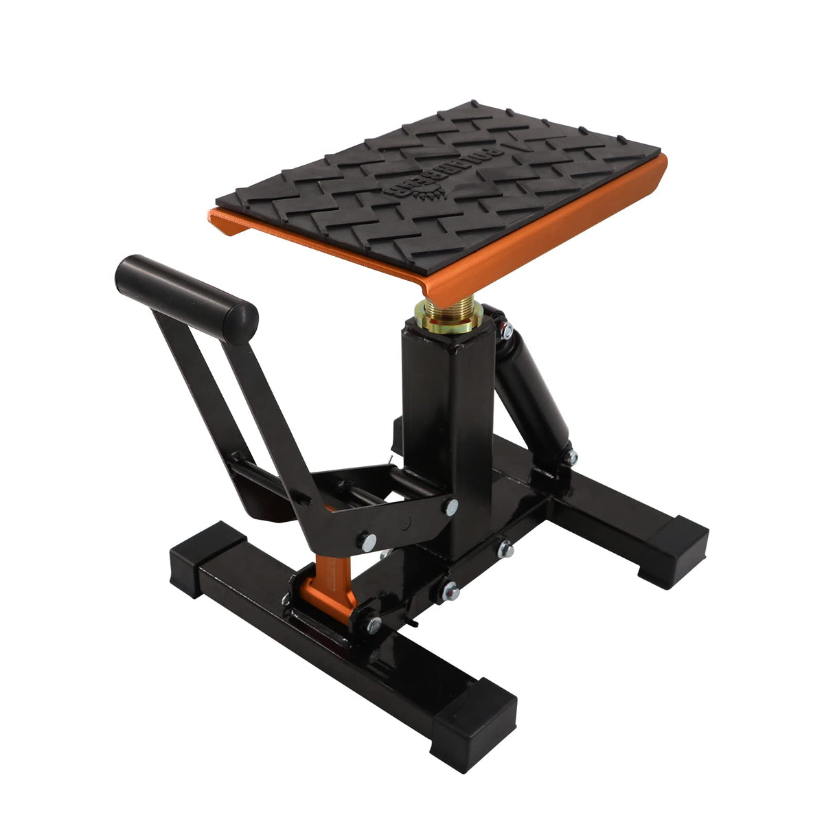 Polarbear Dirt Bike Stand Hydraulic Aluminum Jack Stands Vertical Lift Cnc, For Dirt Bike/Atv/Adv/Rally Maintenance, Motorcycle Dirtbike Engine Stand With 1200Lbs Capacity(Orange)